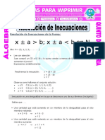 Resolucion de Inecuaciones para Quinto de Primaria