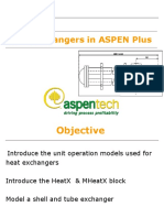 Heat Exchangers in ASPEN Plus