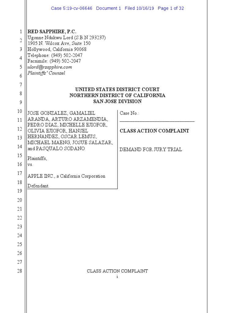Apple iOS Throttling Class Action | PDF | Ios | I Phone