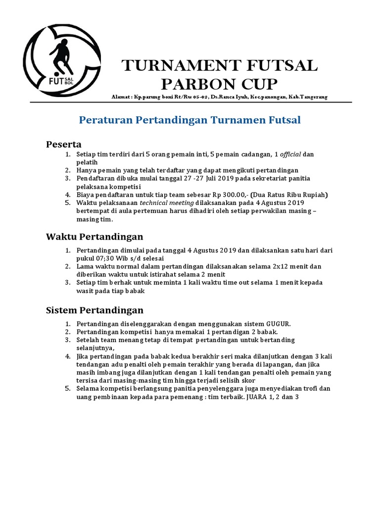 Perturan Futsal