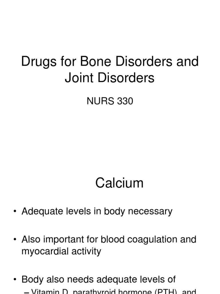 Bone and Joint Disorder Medications Guide | PDF | Gout | Vitamin D