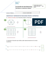 Prueba Fracciones y Numeros Mixtos