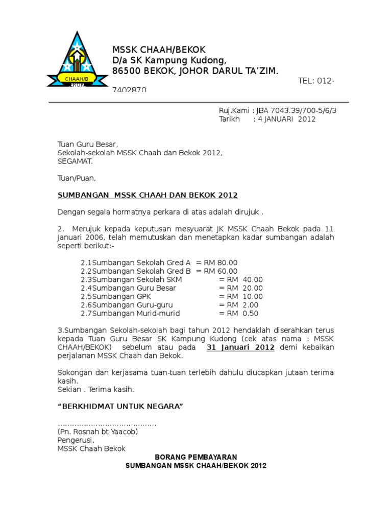 Sumbangan Sekolah Pdf