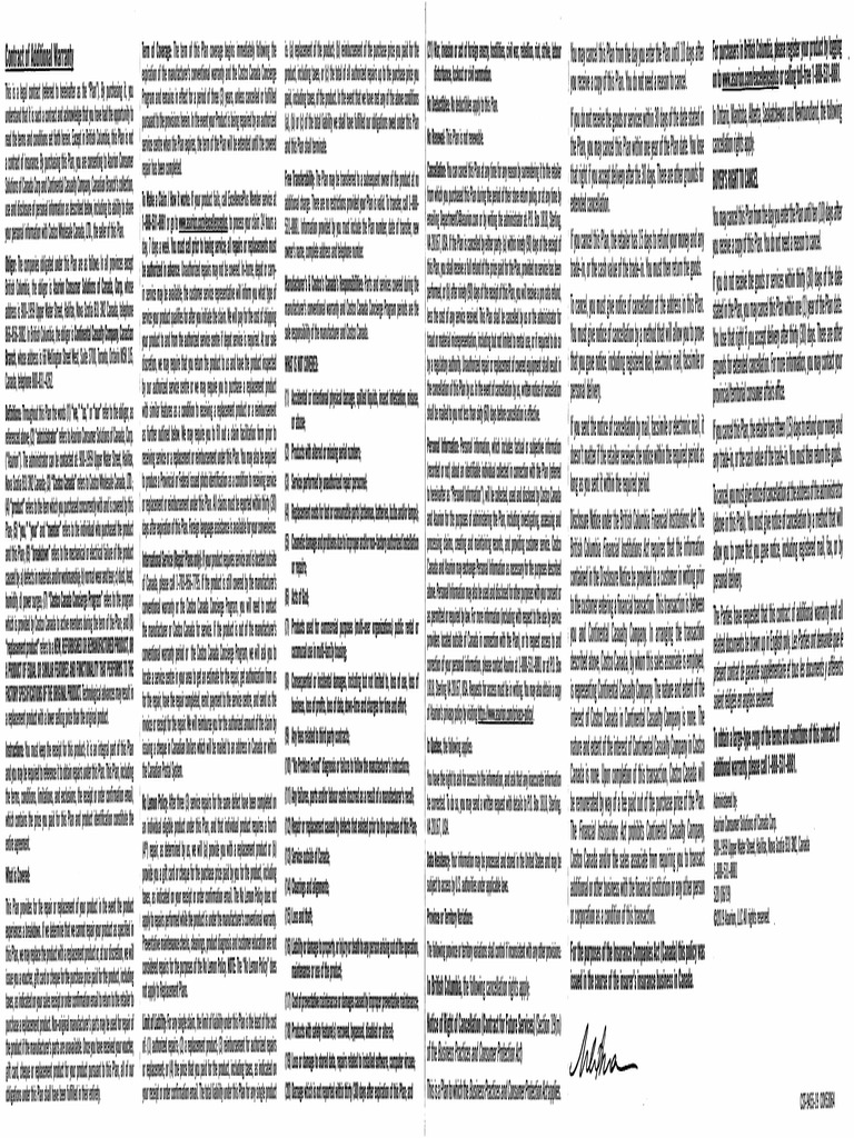 Costco Canada TV Extended Warranty Excellence Plus+ 3 Year TV