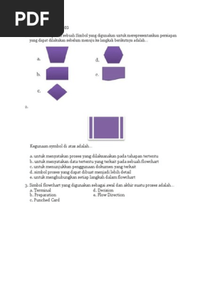 Tugas 20 Soal Simdig 1 Berikut Merupakan Sebuah Simbol Yang Digunakan Untuk Merepresentasikan Persiapan Yang Dapat Dilakukan Sebelum Menuju Ke Langkah Berikutnya Adalah