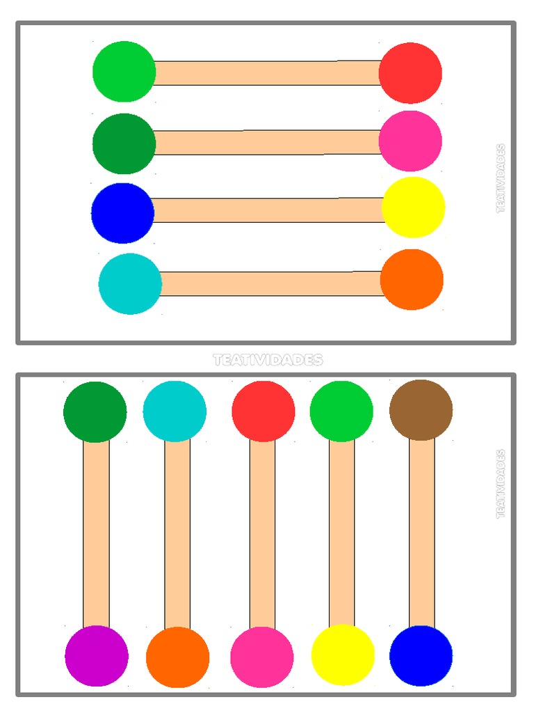 Jogo Palitos Com Bolinhas Coloridas TEAtividades PDF