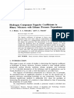 Hydrogen Component Fugacity Coefficients in Binary Mixtures With Ethane. Pressure Dependence PDF
