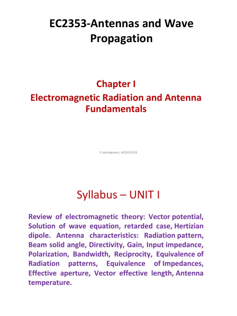 Antenna Fundamentals and EM Waves | PDF | Antenna (Radio ...