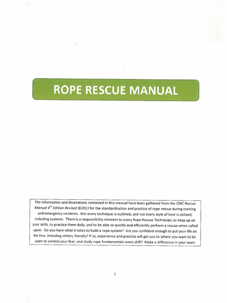 Rope Rescue Manual | PDF