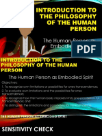 Lesson 3 - The Human Person As Embodiet Spirit
