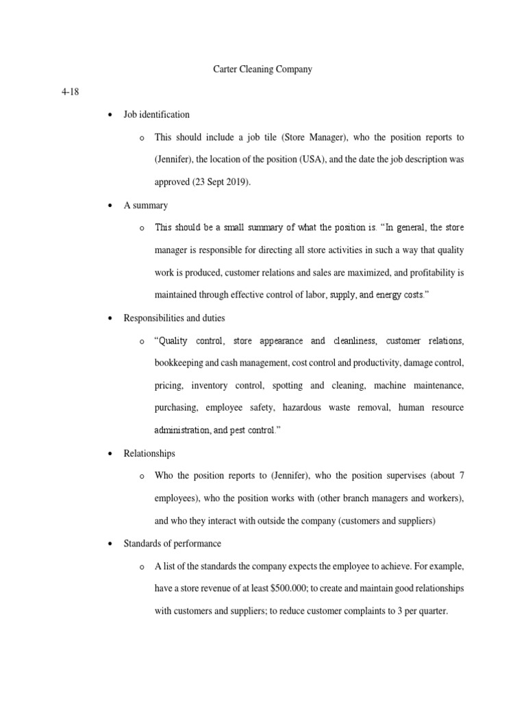 Charter Cleaning Company Ch4 | PDF | Employment | Supply Chain