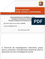 Técnicas de Investigación y Orientaciones Prácticas