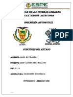 Funciones del estado en Ingeniería Automotriz UESPE-Latacunga