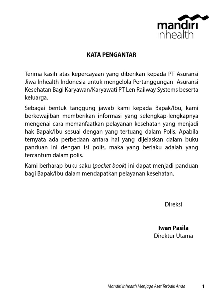 Buku Saku Inhealth 2019