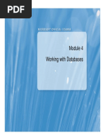 Working With Databases Working With Databases