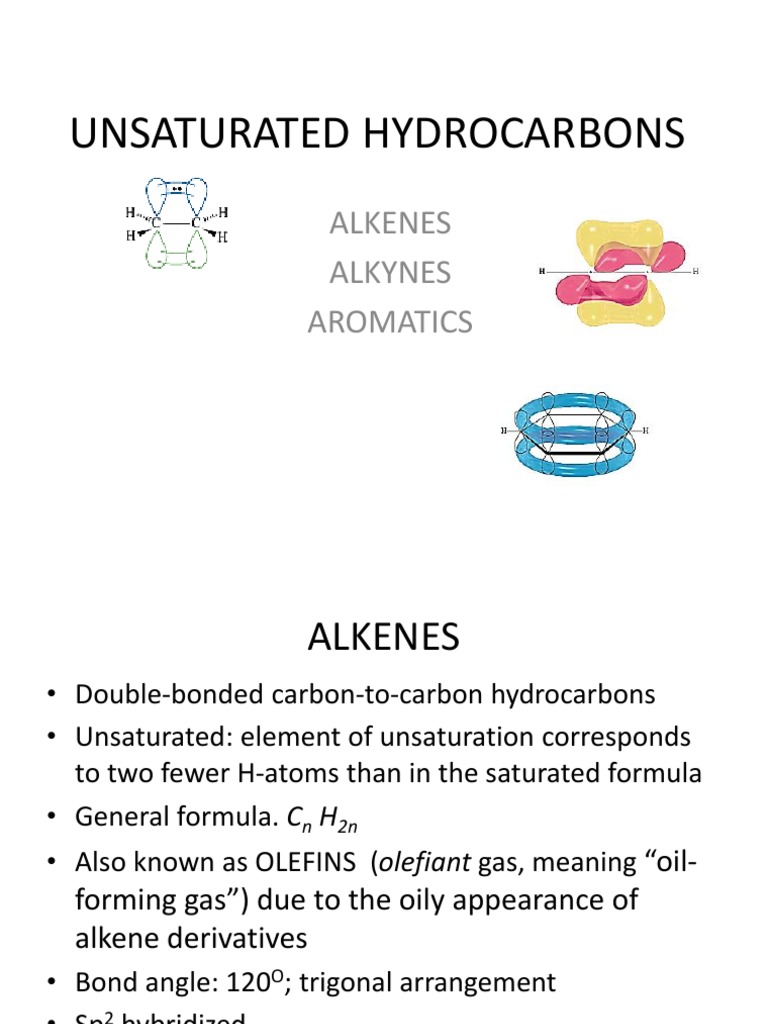 5 Unsaturated Hydrocarbons Alkene Functional Group