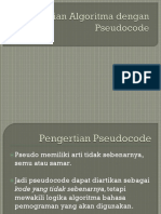 Penyajian Algoritma Dengan Pseudocode