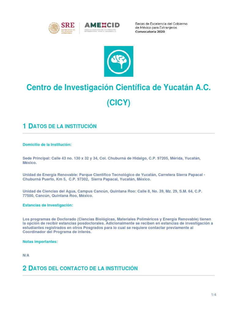 Centro de Investigación de Yucatan | PDF | Titulo academico | Educación ...