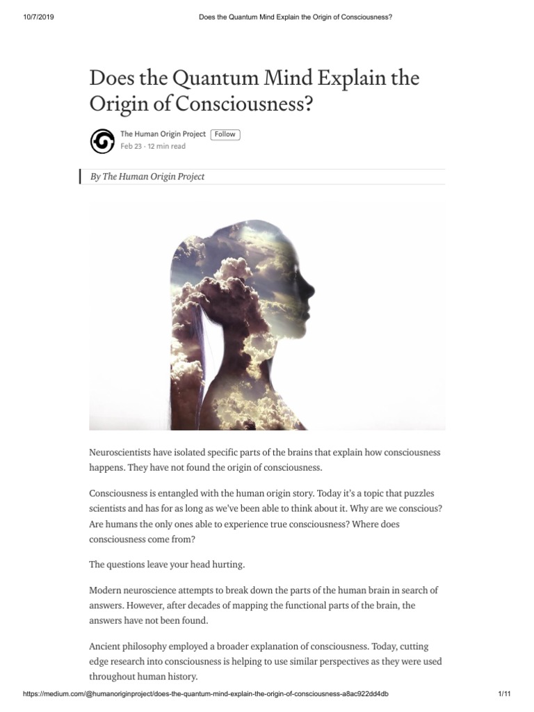 Does The Quantum Mind Explain The Origin of Consciousness | PDF ...