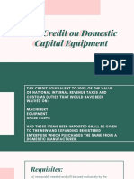 Tax Credit and Non Fiscal 