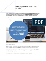 Cómo Hacer Una Página Web en HTML