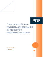 Evidencia 6 Ejercicio Práctico "Identificación de La Posición Arancelaria de Su Producto y Requisitos Asociados"