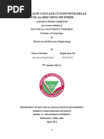 High and Low Voltage Cutoff With Delay and Alarm Using 555 Timer
