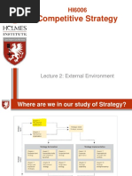 Competitive Strategy: Lecture 2: External Environment