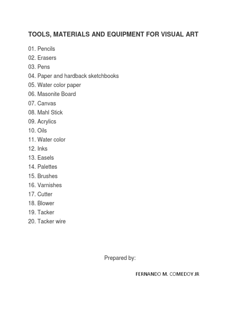 Tools For Visual Art | PDF