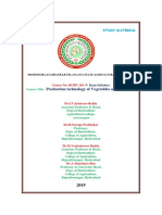 HORT 281 Production Technology of Vegetables and Spices NOTES by Dr. IVS Reddy V Dean (Revised)