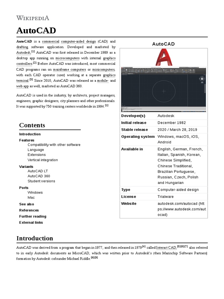 Autocad Auto Cad Software