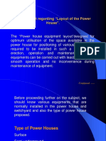 Power House Equipment Layout Requirements