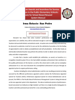 Program On Awards and Incentives For Service Excellence in The Public Elementary Schools: Basis For School-Based Reward System Manual