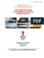 Crisis and Disaster Management Plan For Power Sector: For Official Use Only