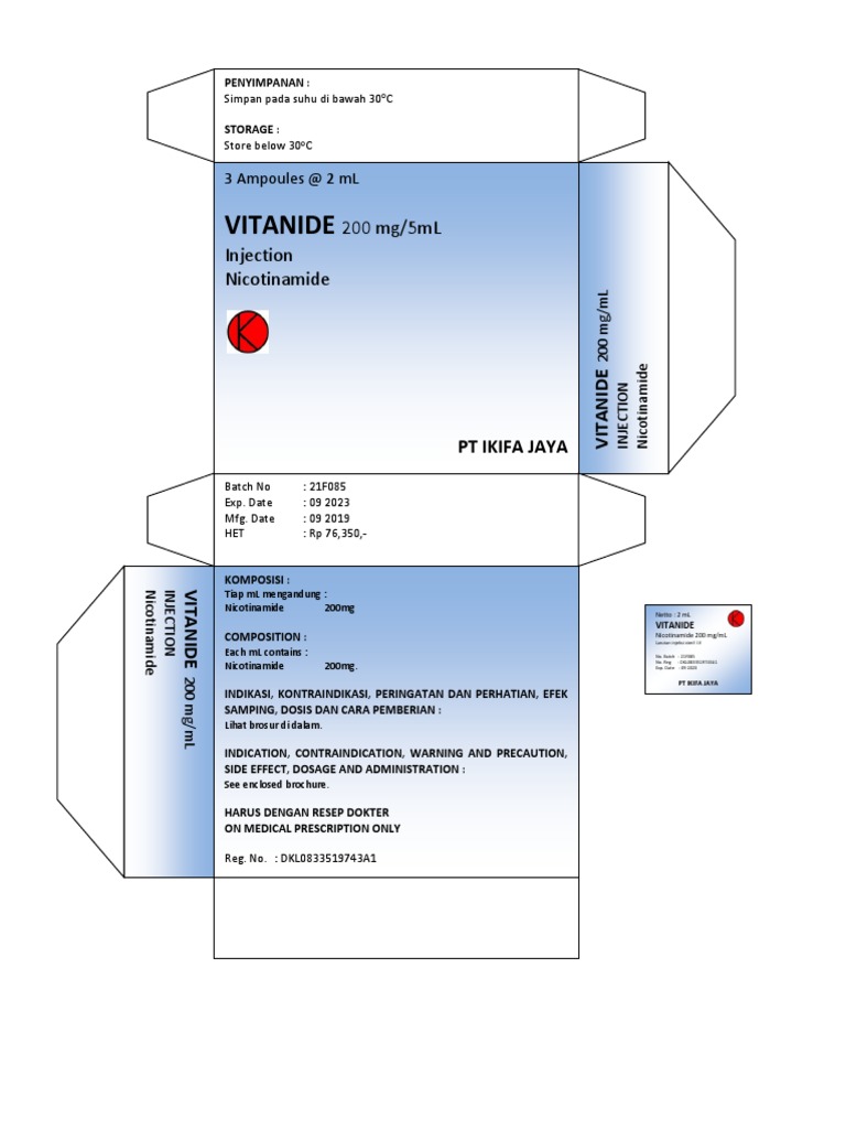 Desain Kemasan Vitanide Nicotinamide | PDF