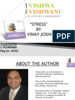 "Stress" BY Vinay Joshi: Presented By: C Poornima Reg - No:-6058 Sec-B