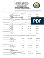 Department of Education: Hagnaya Integrated School Second Quarter Examination in Math 6