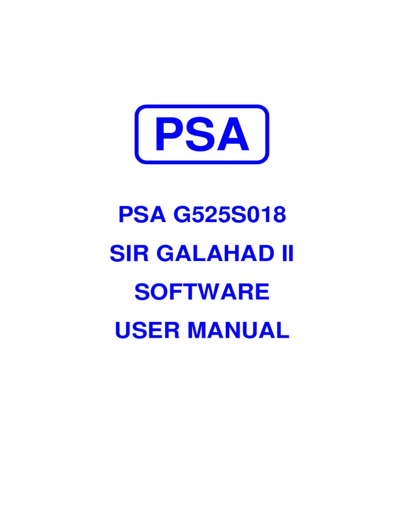 G525S018 Sir Galahad Software Manual PDF Calibration Software