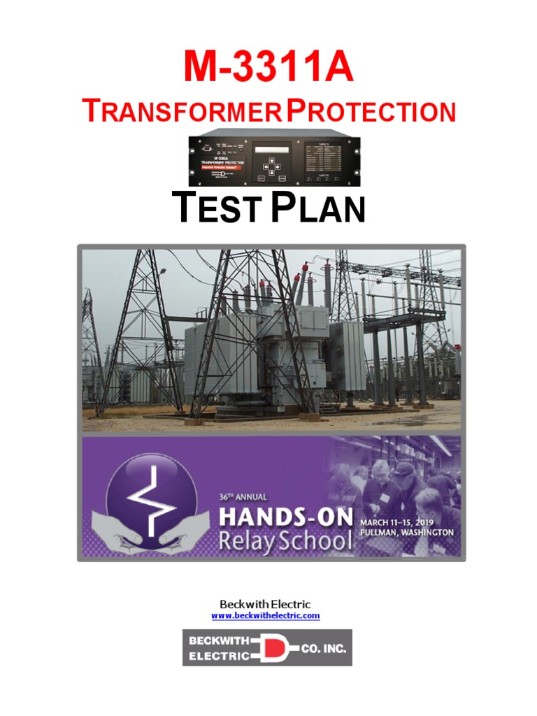 Transformer Relay Testing Plan | PDF | Transformer | Relay