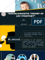 Vygotsky's Sociolinguistic Theory of Language Development