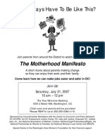 Motherhood Manifesto July Flier