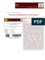 Assessment of Health Risk Due To Arsenic Exposure PDF