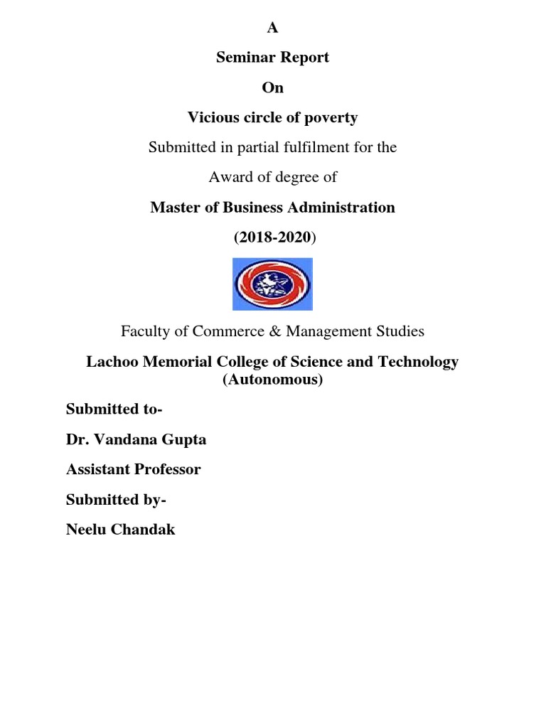 Report of Poverty PDF Poverty Threshold Employment