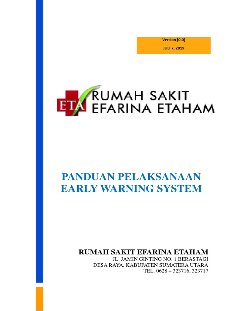 Panduan Pelaksanaan Early Warning System Rumah Sakit Efarina Etaham PDF