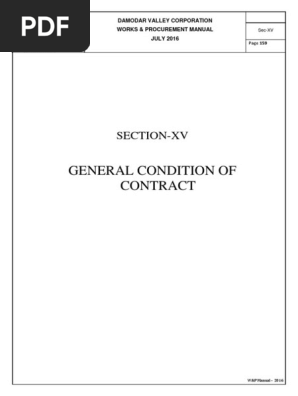 General Conditions of Contract DVC