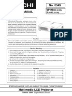 Hitachi CP RS55 Service Manual PDF