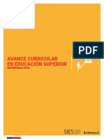 Avance curricular en educación superior