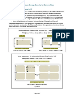 Warehouse storage capacity calculation