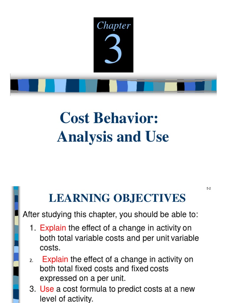 Chapter 3 Cost Behavior Analysis and Use PDF Least Squares