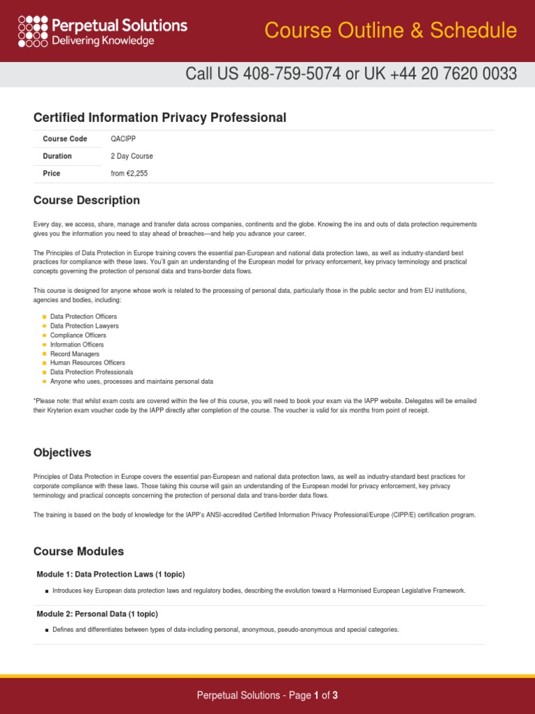 Data Protection Training Course | PDF | Information Privacy | Privacy